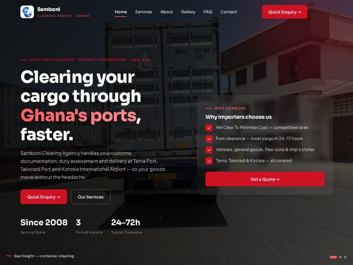 Samboni Clearing website