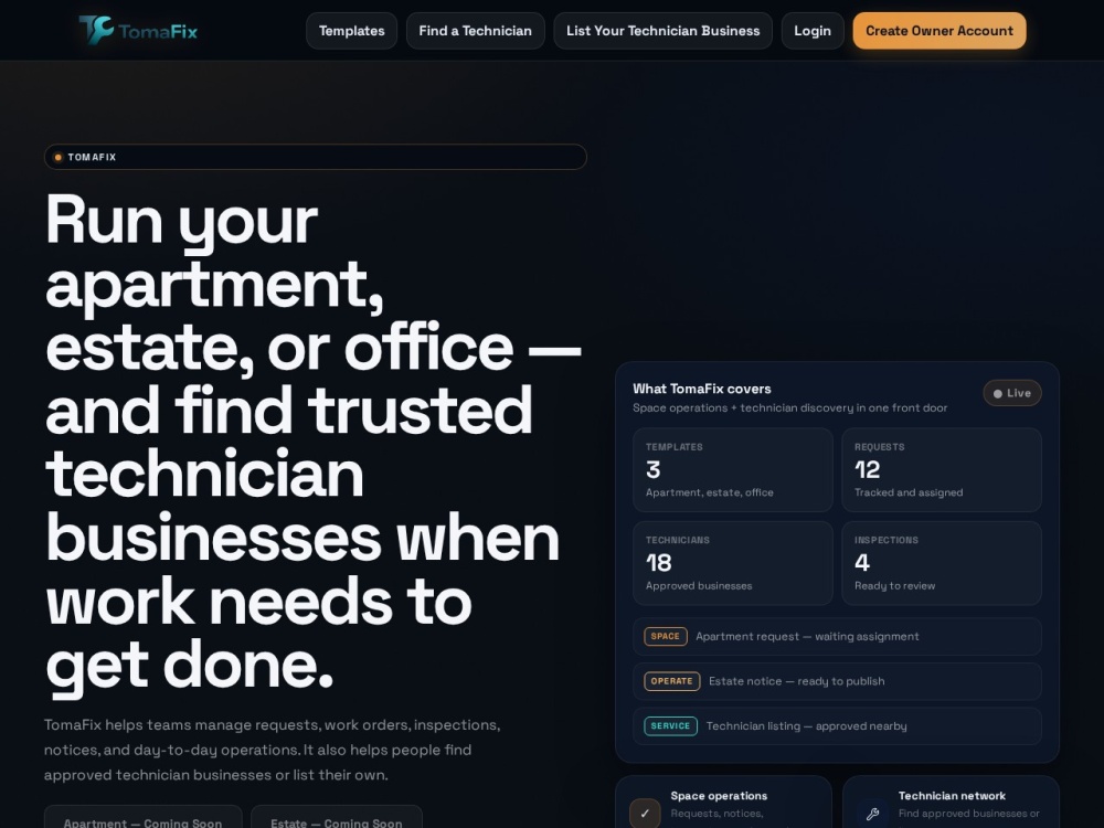 TomaFix website